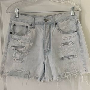 American Eagle Light Wash, Distressed Shorts